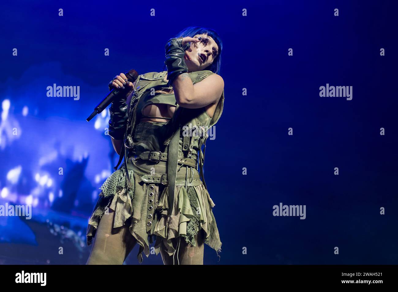 LONDON, ENGLAND Ashnikko performs during the Weedkiller tour at