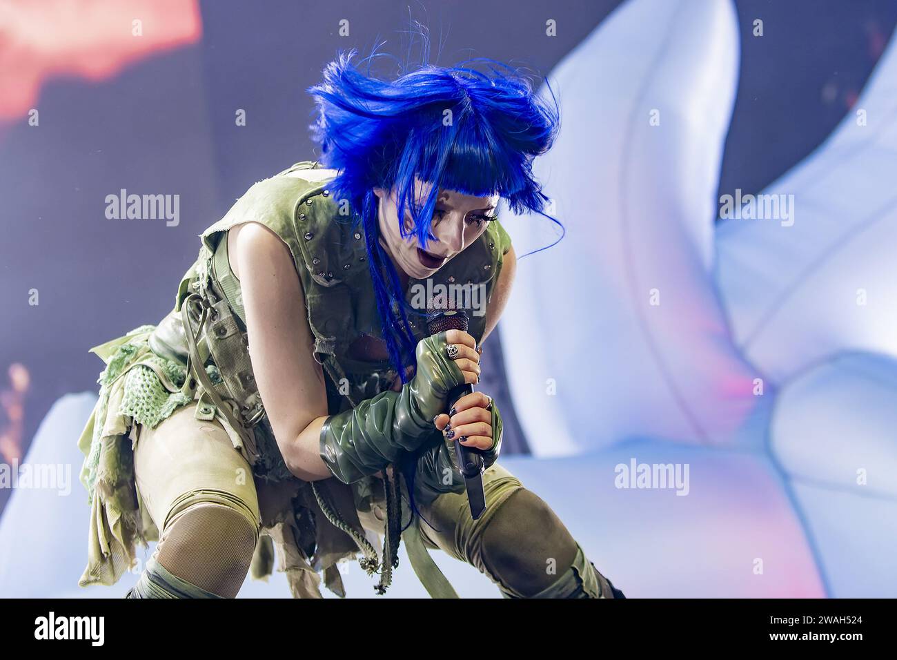 LONDON, ENGLAND Ashnikko performs during the Weedkiller tour at