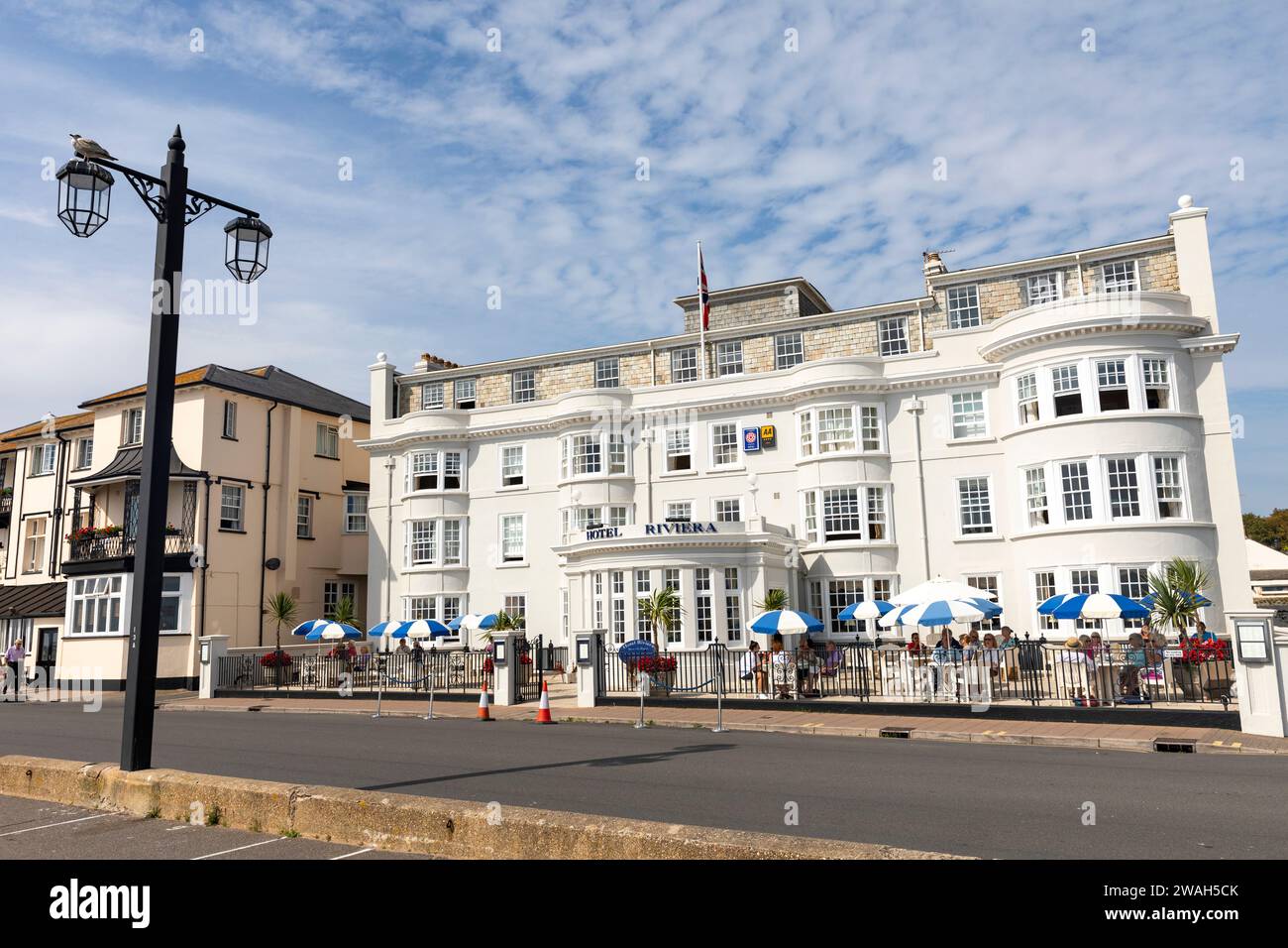 Sidmouth Devon, Hotel Riviera seafront hotel on the esplanade in