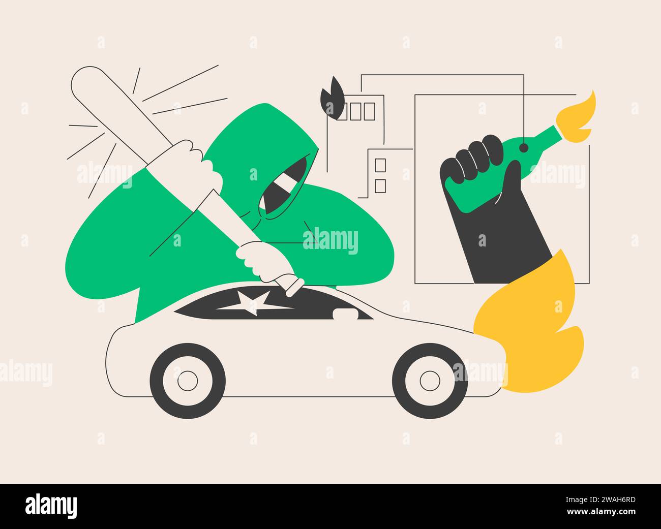 Mass riots abstract concept vector illustration Stock Vector Image ...