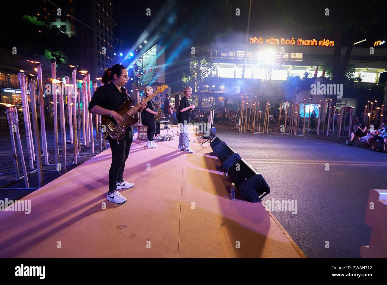 HO CHI MINH CITY, VIETNAM - MARCH 26, 2023: music performance at Youth