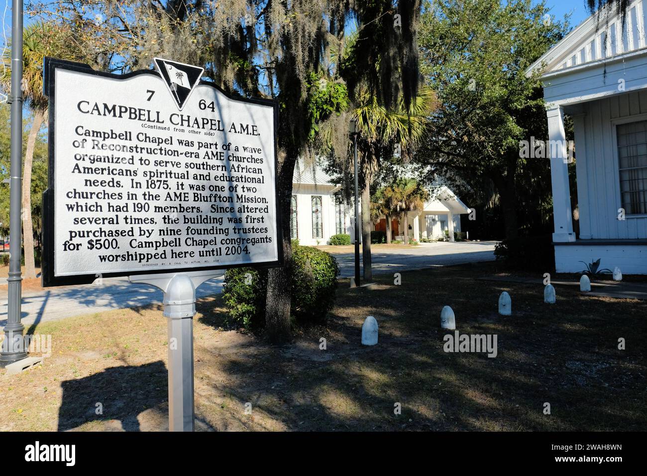 Sign at the Campbell Chapel African Methodist Episcopal Church in