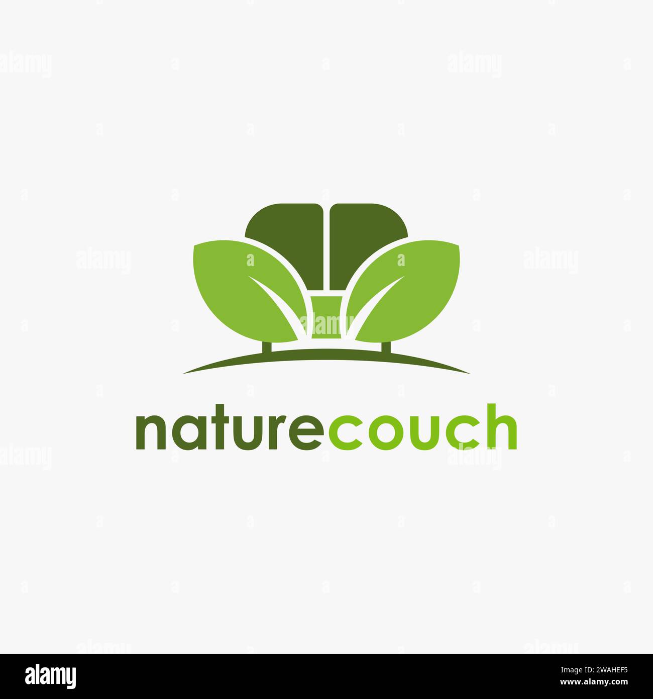 Nature leaf couch logo icon vector template on white background Stock ...
