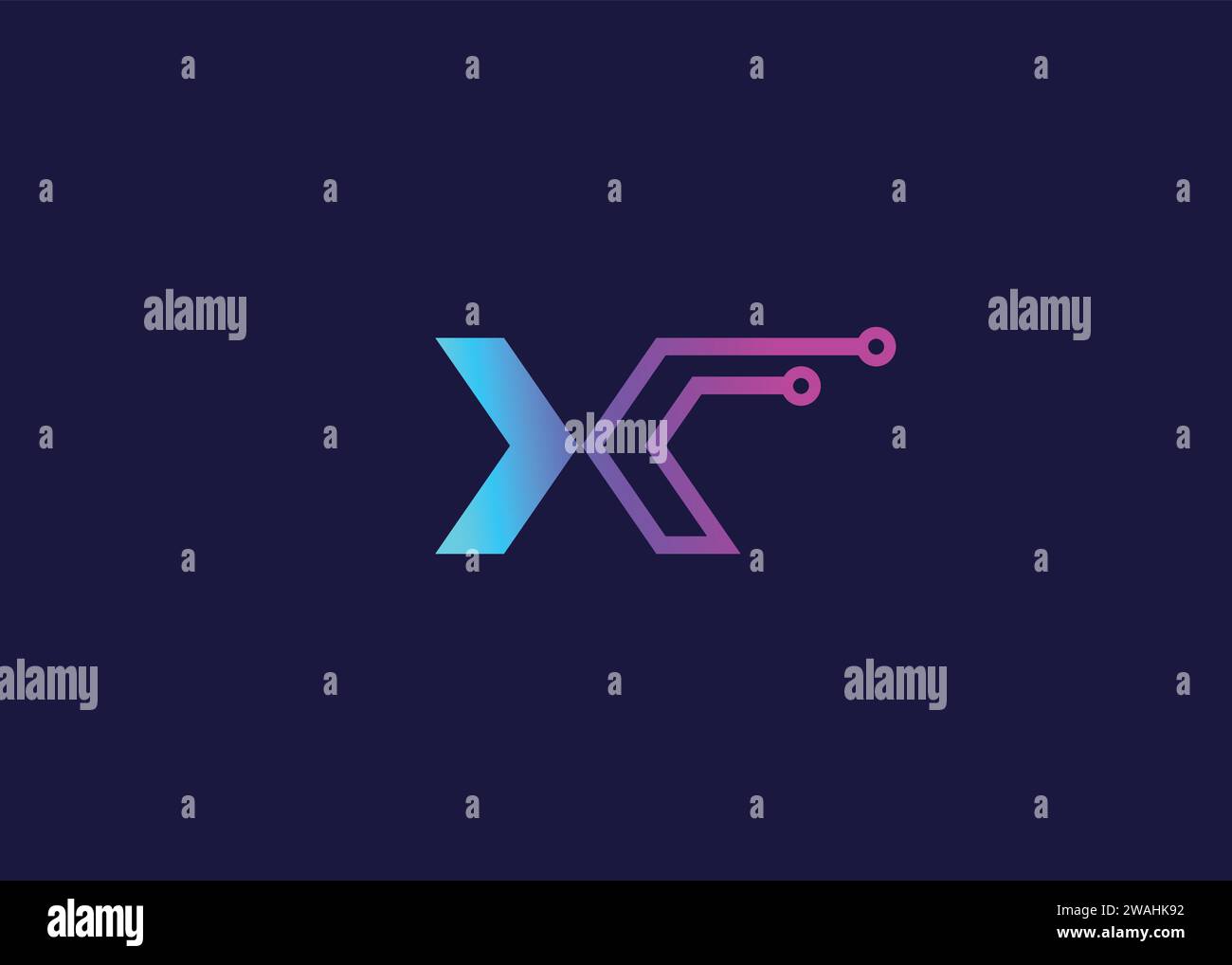 Letter X Technology vector monogram logo design template. Letter X molecule, Science and Bio