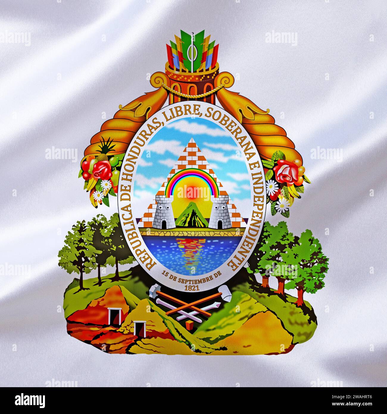 The coat of arms of Honduras, Studio Stock Photo Alamy