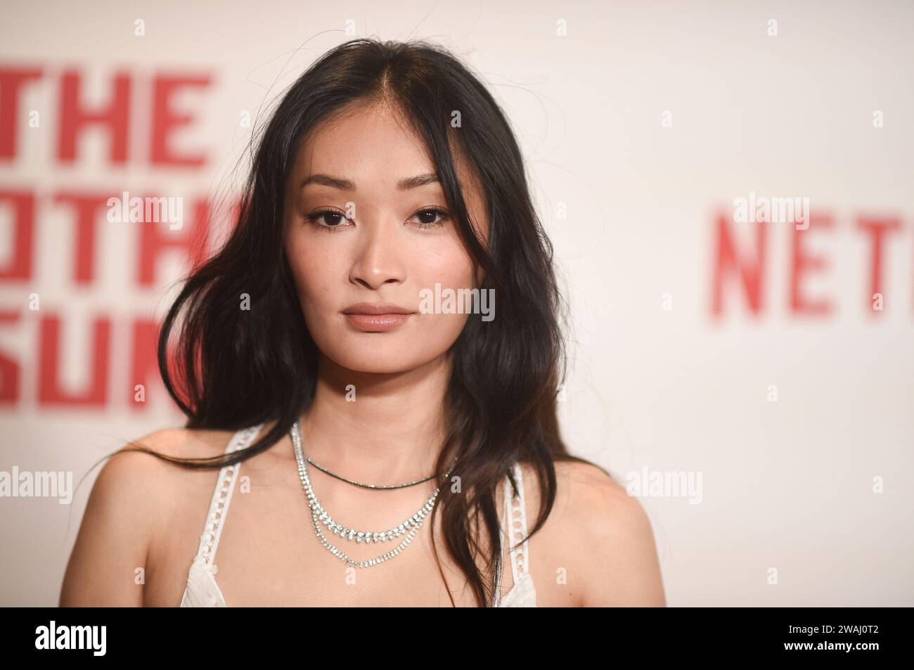 Alice Hewkin arrives at the premiere of “The Brothers Sun” on Thursday