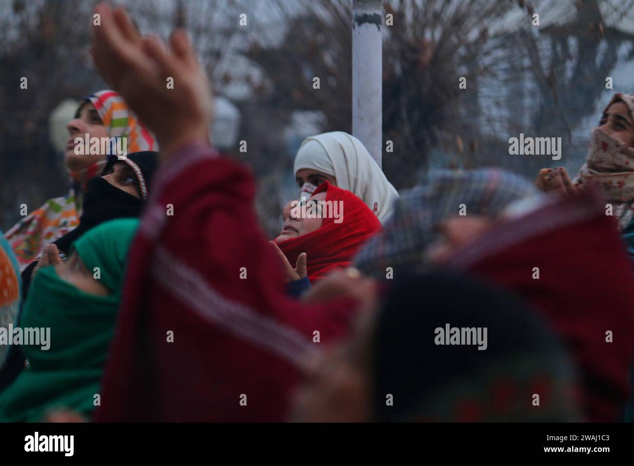 Srinagar Kashmir, India. 05th Jan, 2024. Kashmiri Muslim women pray as ...