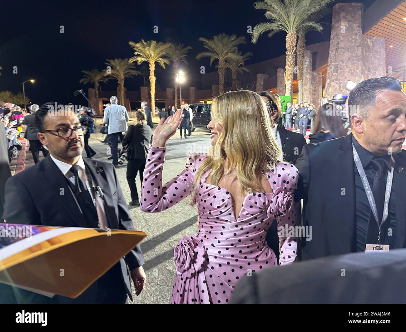 Palm Springs, California, U.S.A. 4th Jan, 2024. Margot Robbie signs