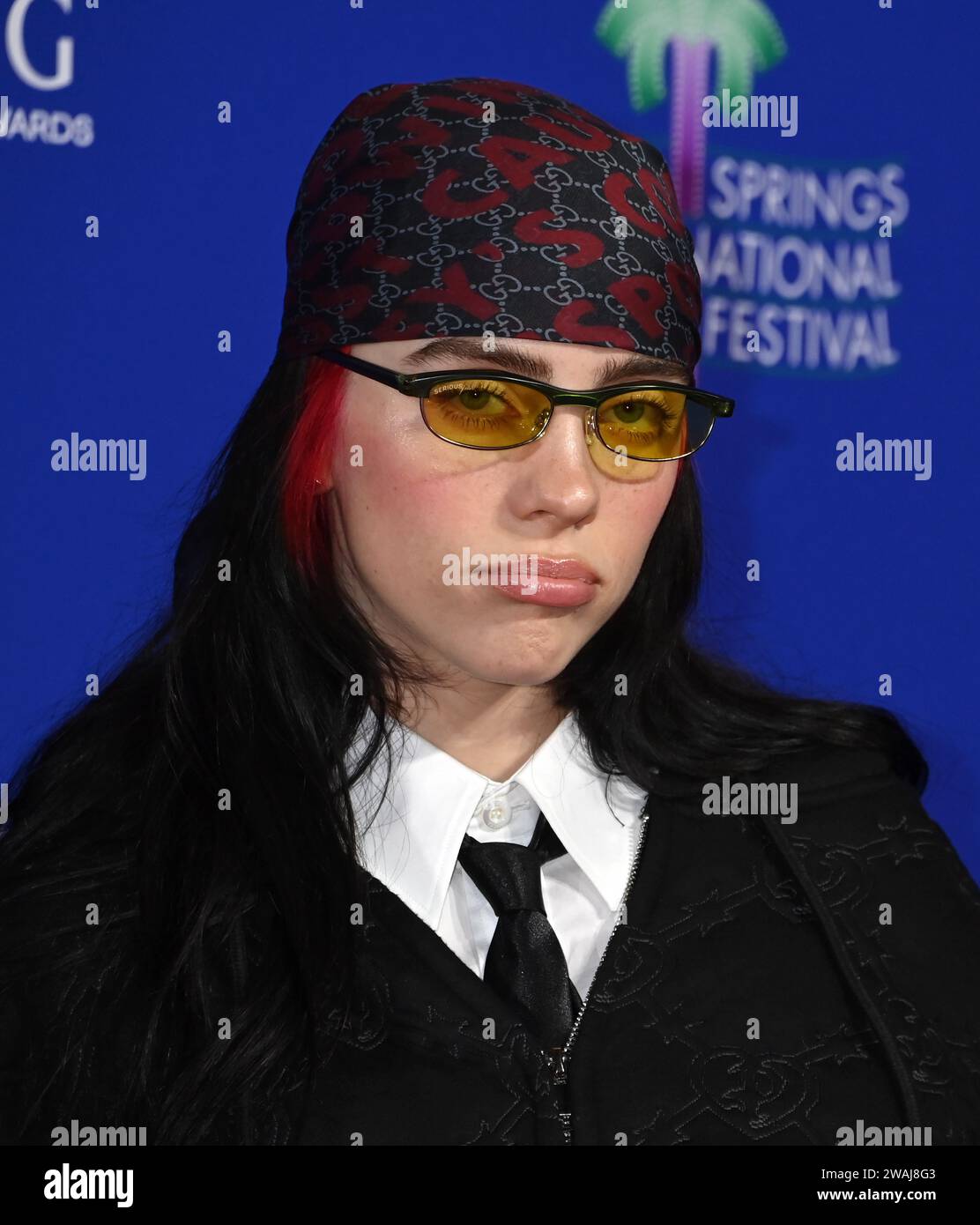 Palm Springs, USA. 04th Jan, 2024. Billie Eilish arriving at the 2024
