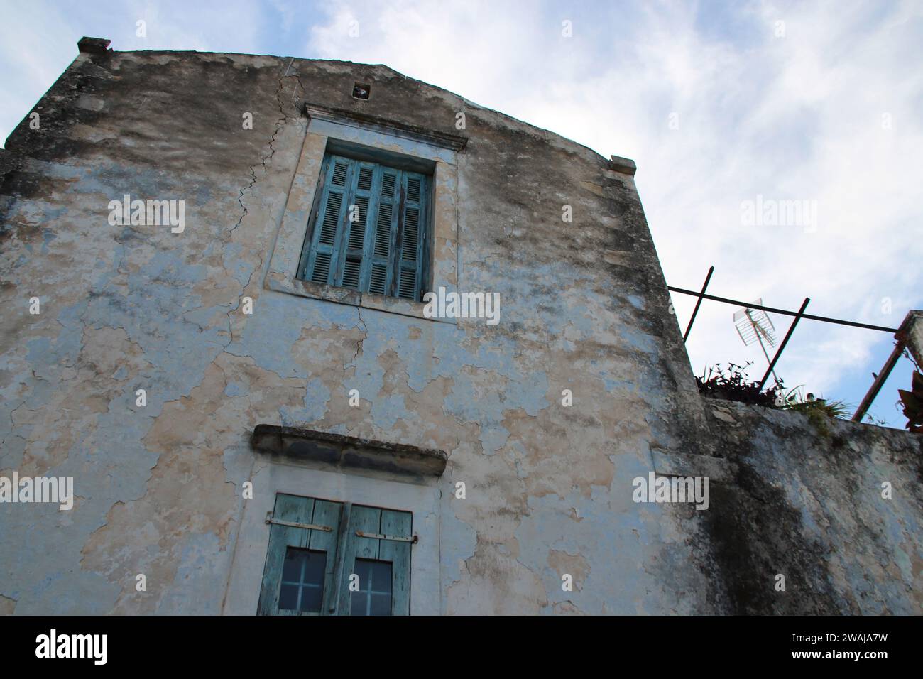 old house in a village (margarites) in crete in greece Stock Photo