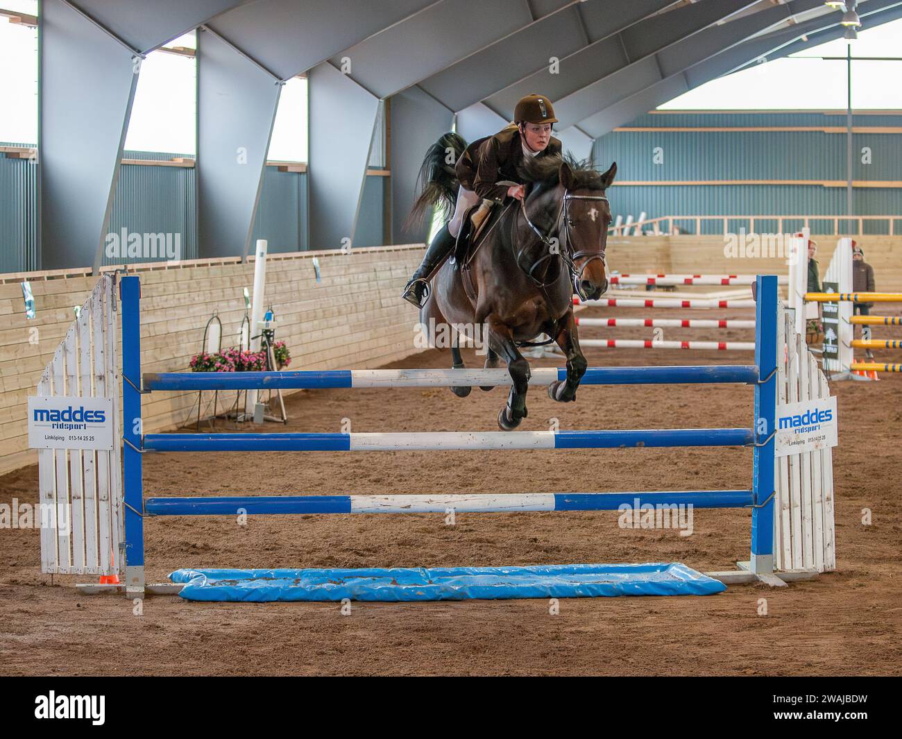 Show-jumping competition in Sweden Stock Photo