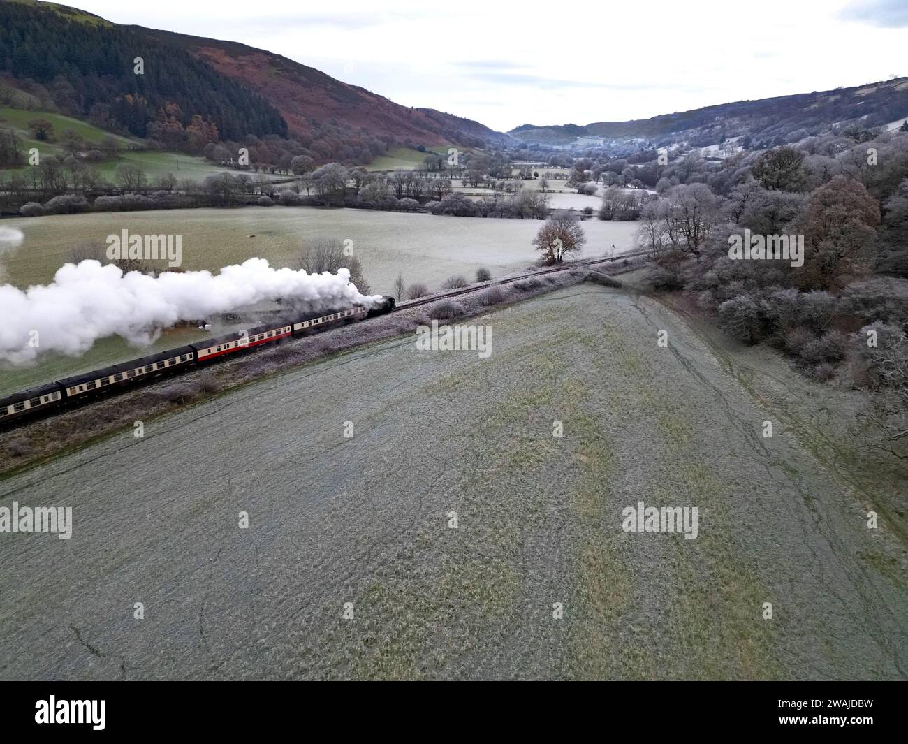 Newly restored GWR pannier tank 7754 pulling a Santa special Christmas