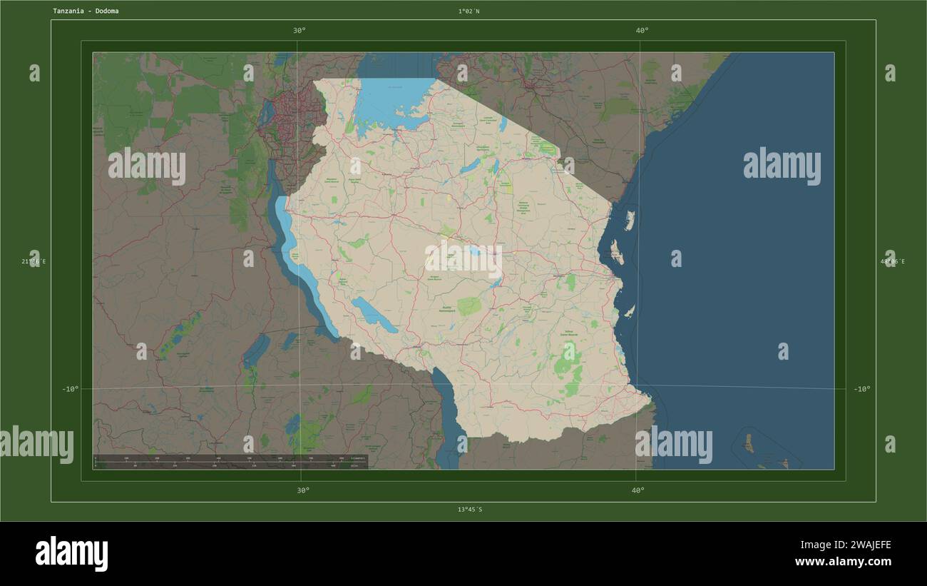 Topographic map of tanzania hi-res stock photography and images - Alamy