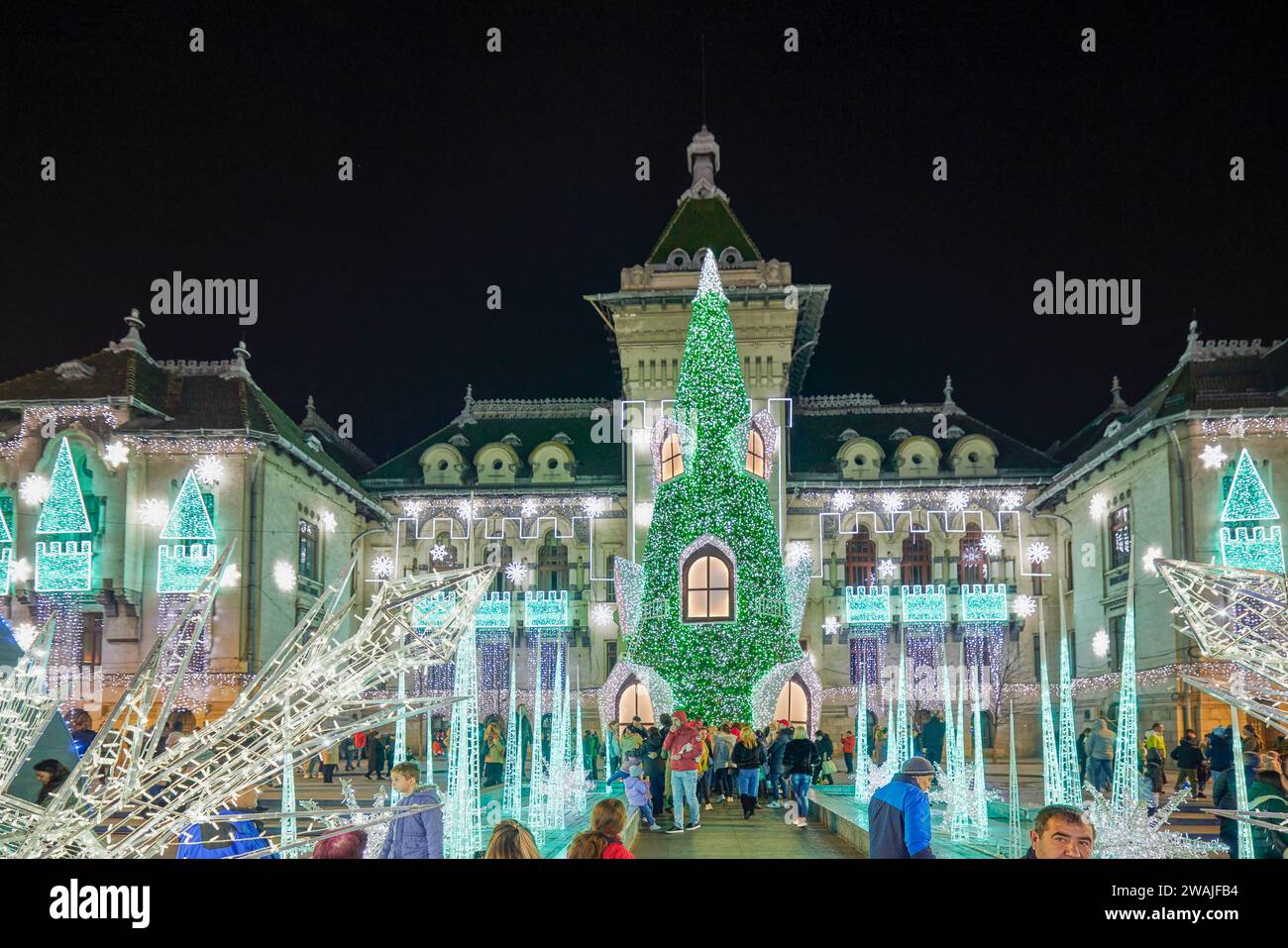 Craiova Romania 02 January 2024. Images from the Christmas fair in the City of Craiova Romania