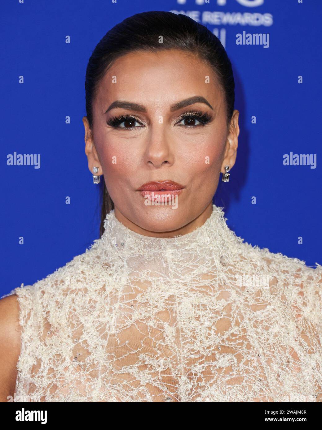 PALM SPRINGS, RIVERSIDE COUNTY, CALIFORNIA, USA - JANUARY 04: Eva Longoria arrives at the 35th Annual Palm Springs International Film Festival Film Awards held at the Palm Springs Convention Center on January 4, 2024 in Palm Springs, Riverside County, California, United States. (Photo by Xavier Collin/Image Press Agency) Stock Photo