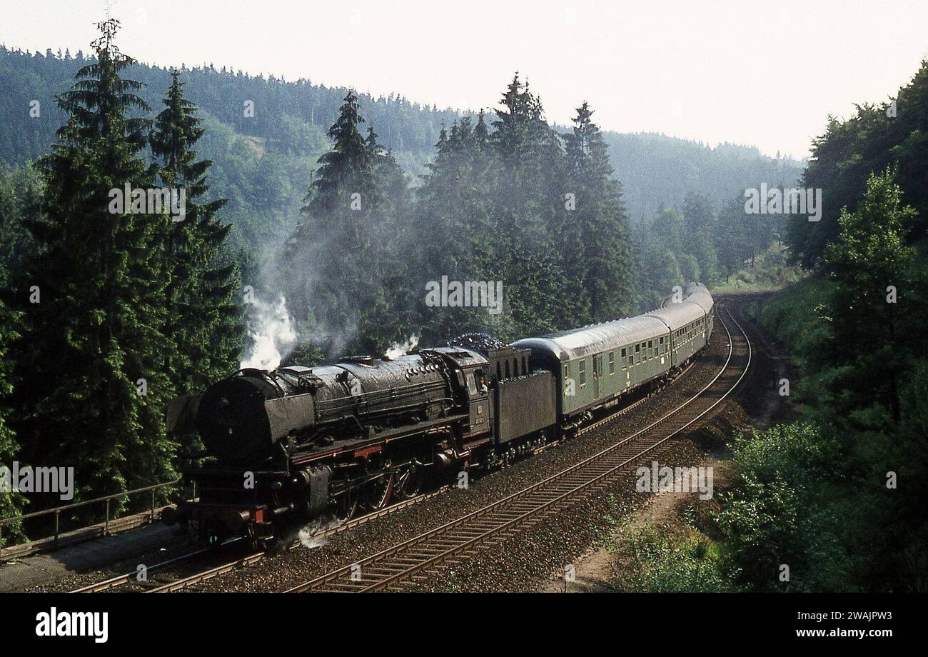 Photographimg steam engines at work in France/West Germany June/July 1971 Stock Photo