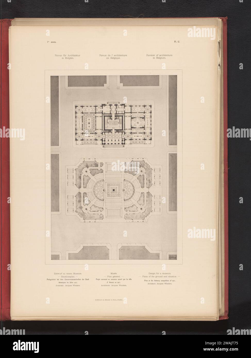 Reproduction of a map of a museum by Jean-Jacques Winders, Römmler ...