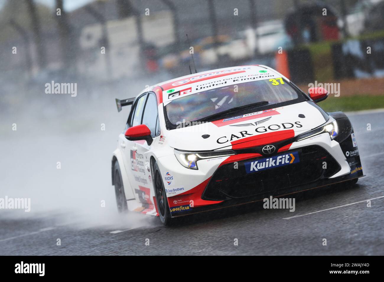 Ricky Collard Ricky Collard Driving in Wet Conditions at Brands Hatch in Toyota Gazoo ...