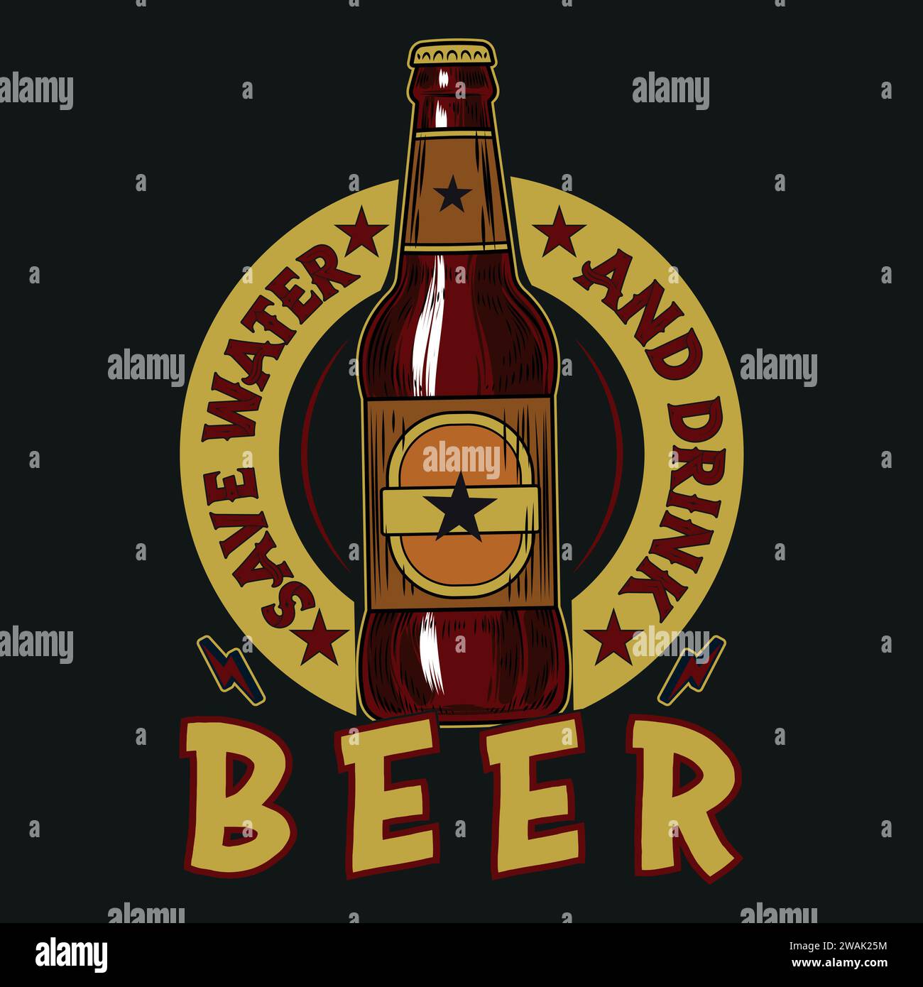 Beer t shirt design Stock Vector Images Alamy