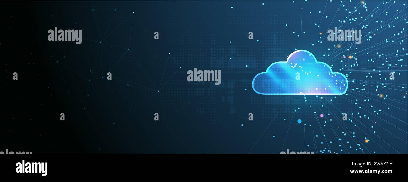 Modern cloud technology. Integrated digital web concept background ...