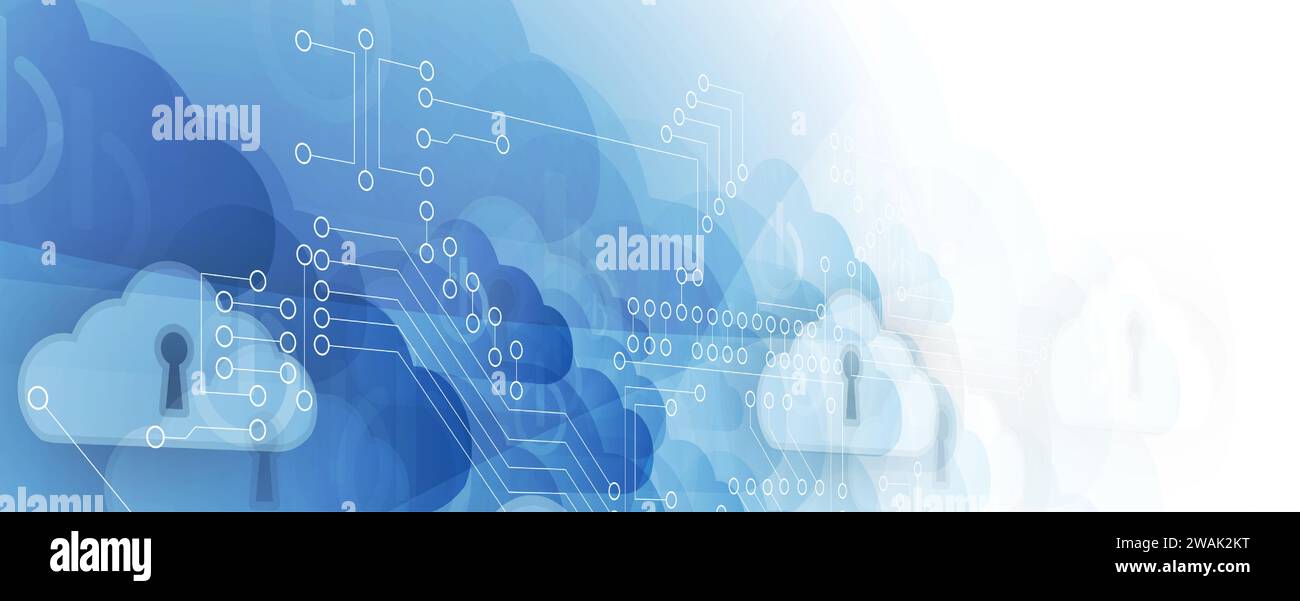 Modern cloud technology. Integrated digital web concept background ...