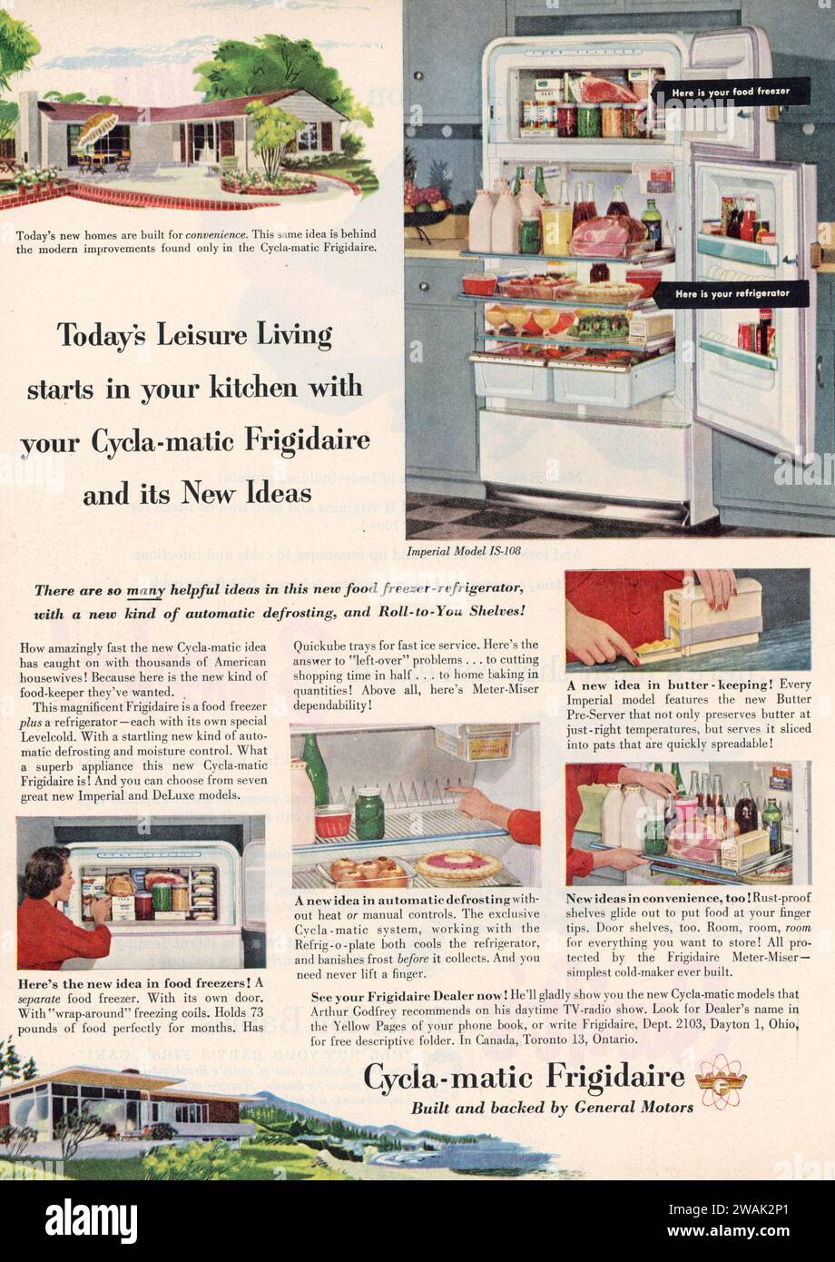 Vintage 'Good Housekeeping' June 1953 Issue Advert, USA Stock Photo