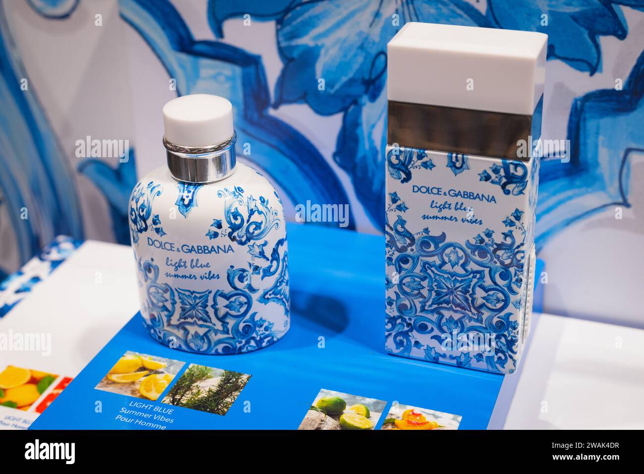 Dolce & Gabbana Light Blue Summer Vibes on November 26, 2023 in Bangkok, Thailand. Stock Photo