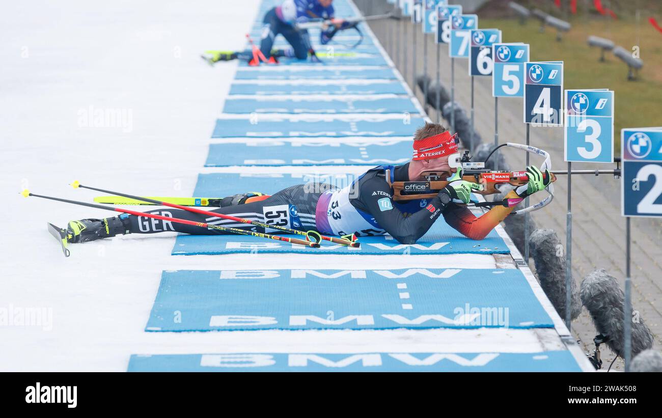 Oberhof, Deutschland. 05th Jan, 2024. Johannes Kühn (GER, Deutschland