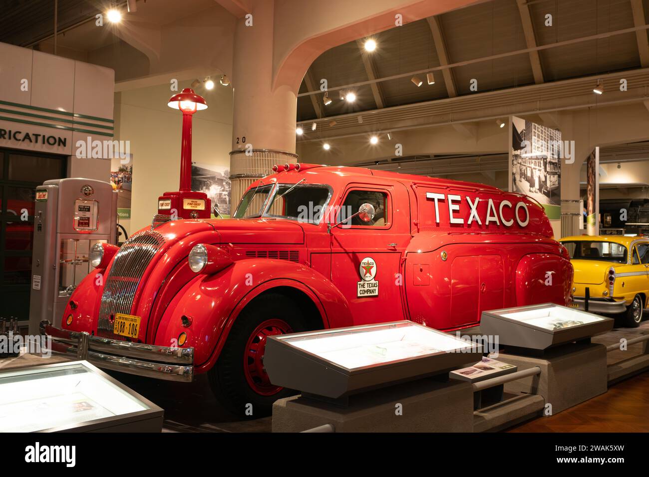 1939 Dodge Airflow Texaco tank truck on display at The Henry Ford Museum of American Innovation, Dearborn Michigan USA Stock Photo