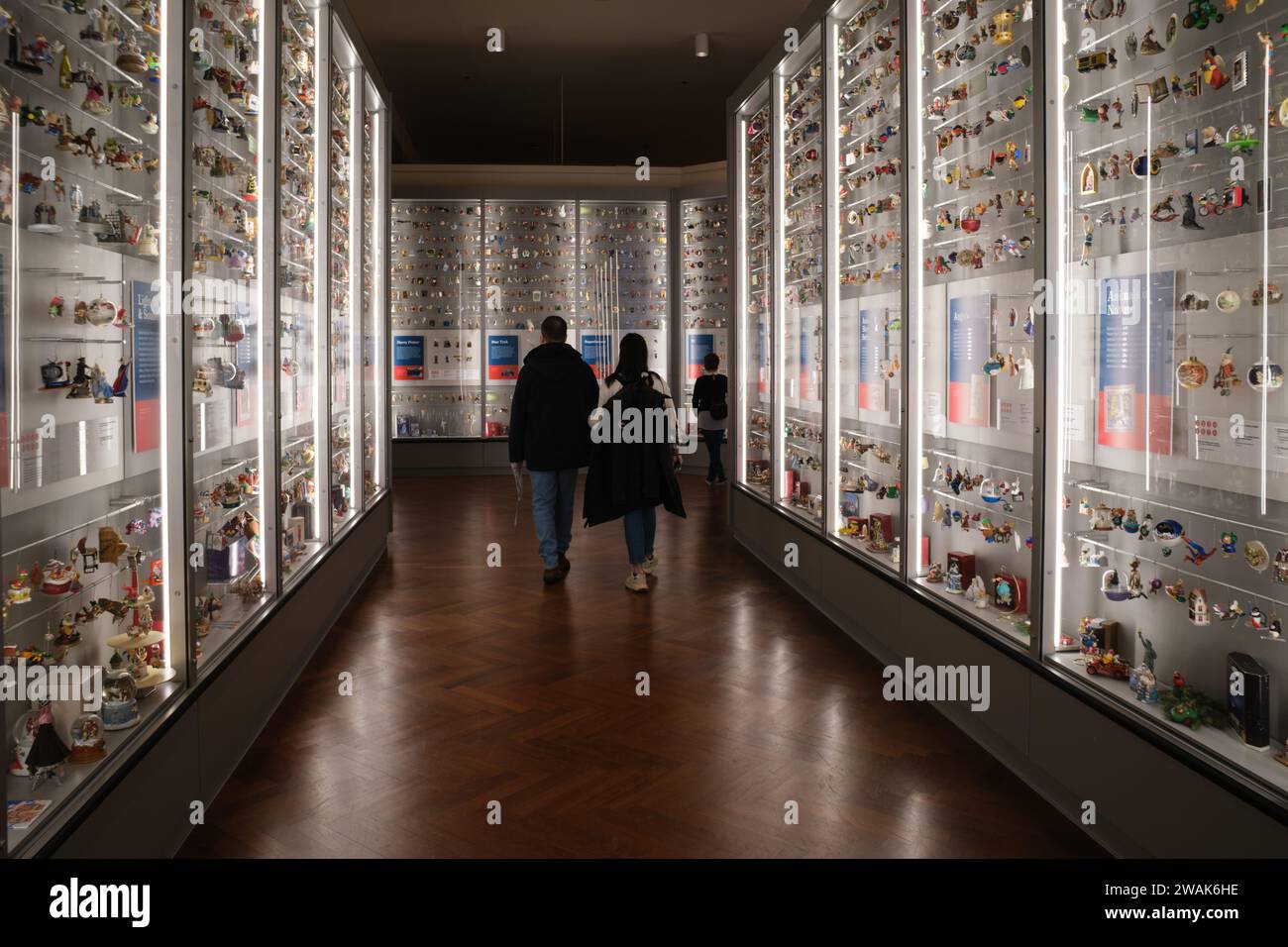 Miniature Moments, an exhibit of Hallmark Keepsake ornaments, at The Henry Ford Museum of American Innovation Stock Photo