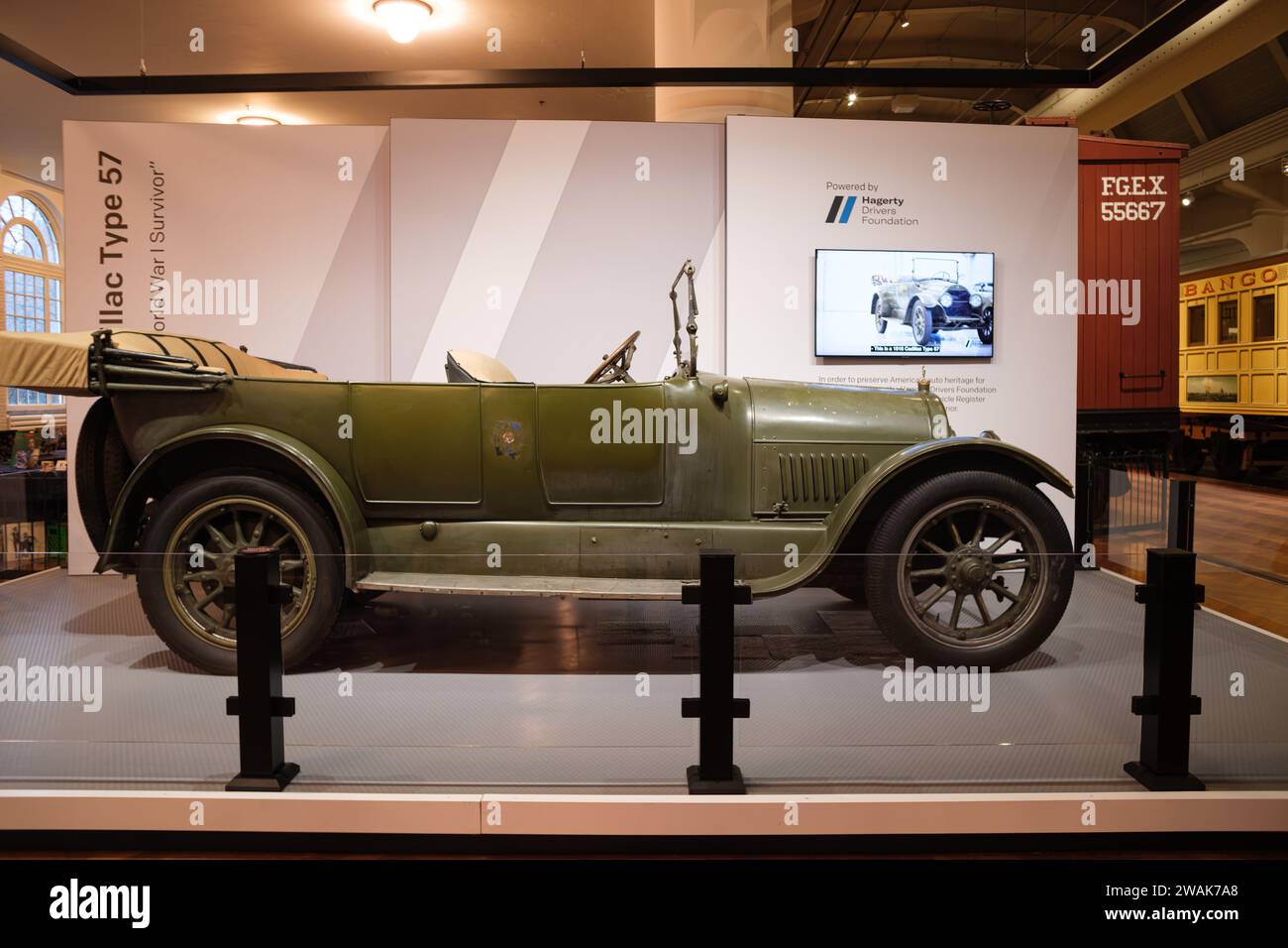 1918 Cadillac Type 57 on display at The Henry Ford Museum of American Innovation, Dearborn Michigan USA Stock Photo