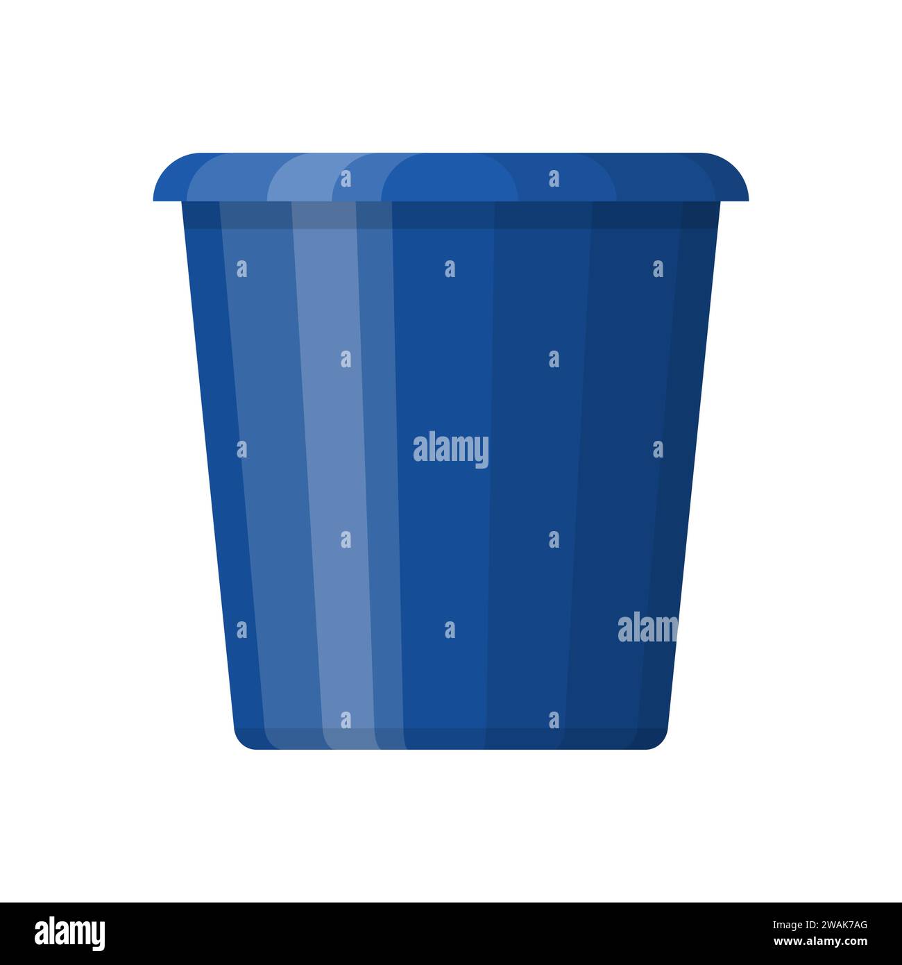 Premium Vector  Blue plastic pail with yellow handle bucketful for washing  and gardening household chores pail isolated on white background vector  flat cartoon illustration