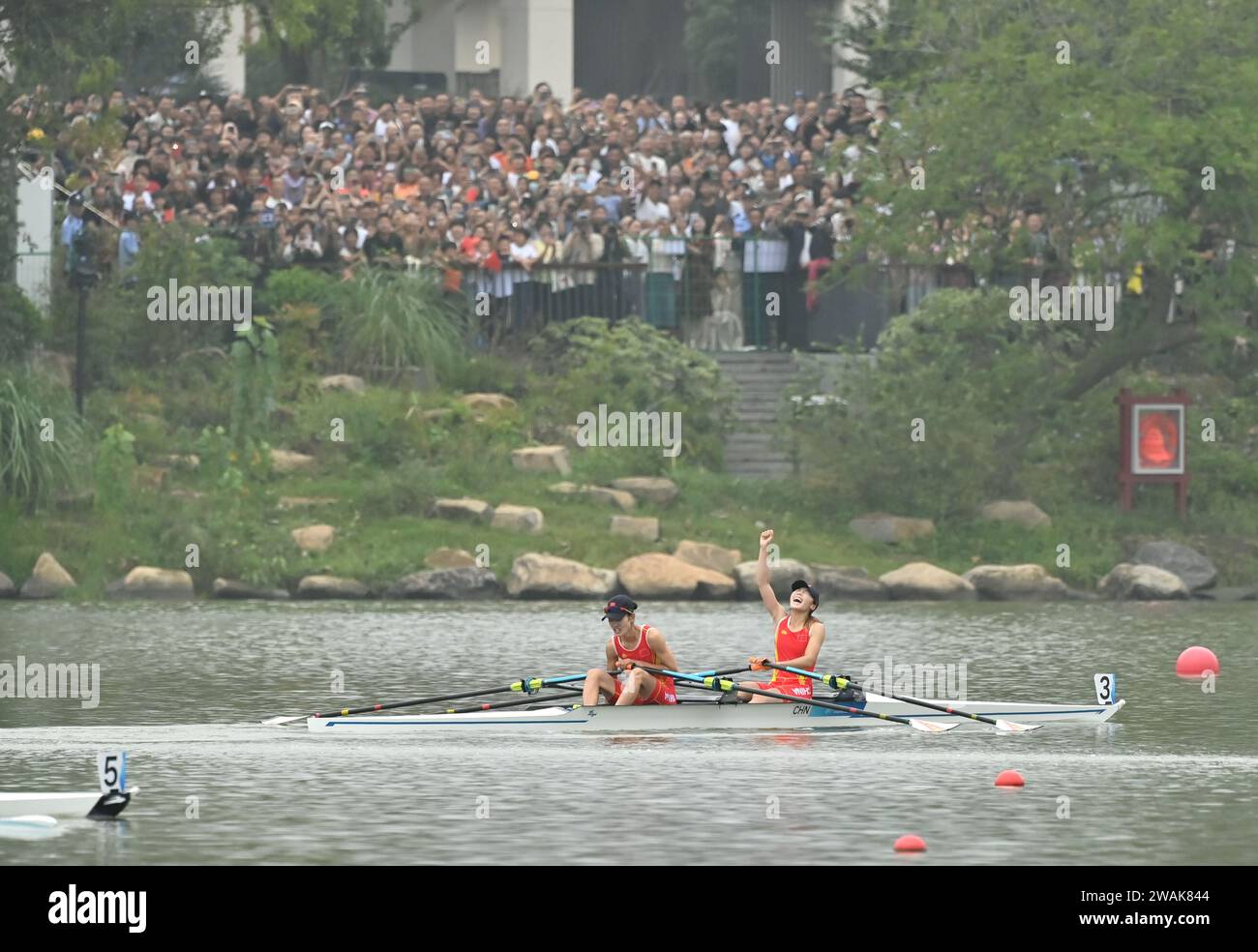 Beijing, China's Zhejiang Province. 24th Sep, 2023. Zou Jiaqi (R)/Qiu ...