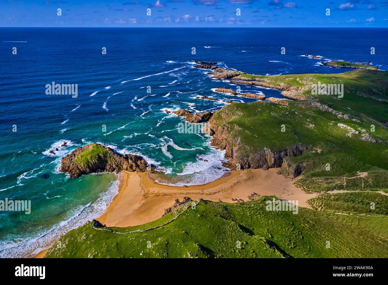 Republic of Ireland, County Donegal, Rosguill peninsula, The Murder Hole beach Stock Photo