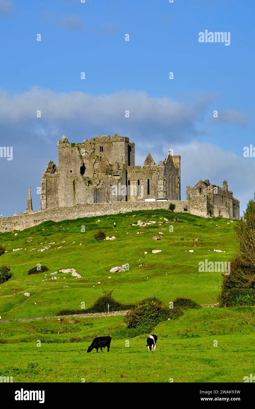 Republic of Ireland, Munster, County Tipperary, the ruined abbey on the Rock of Cashel Stock Photo