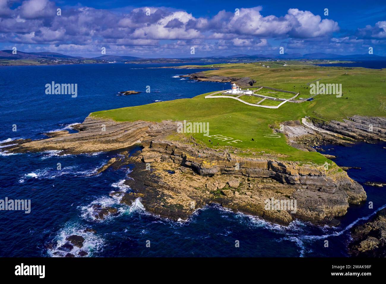 Republic of Ireland, County Donegal, St John's Point Lighthouse Stock