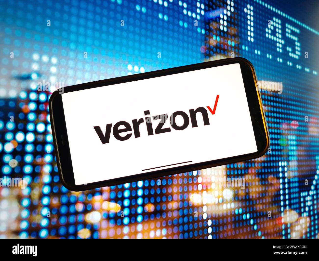 Konskie, Poland January 04, 2024 Verizon Communications company logo