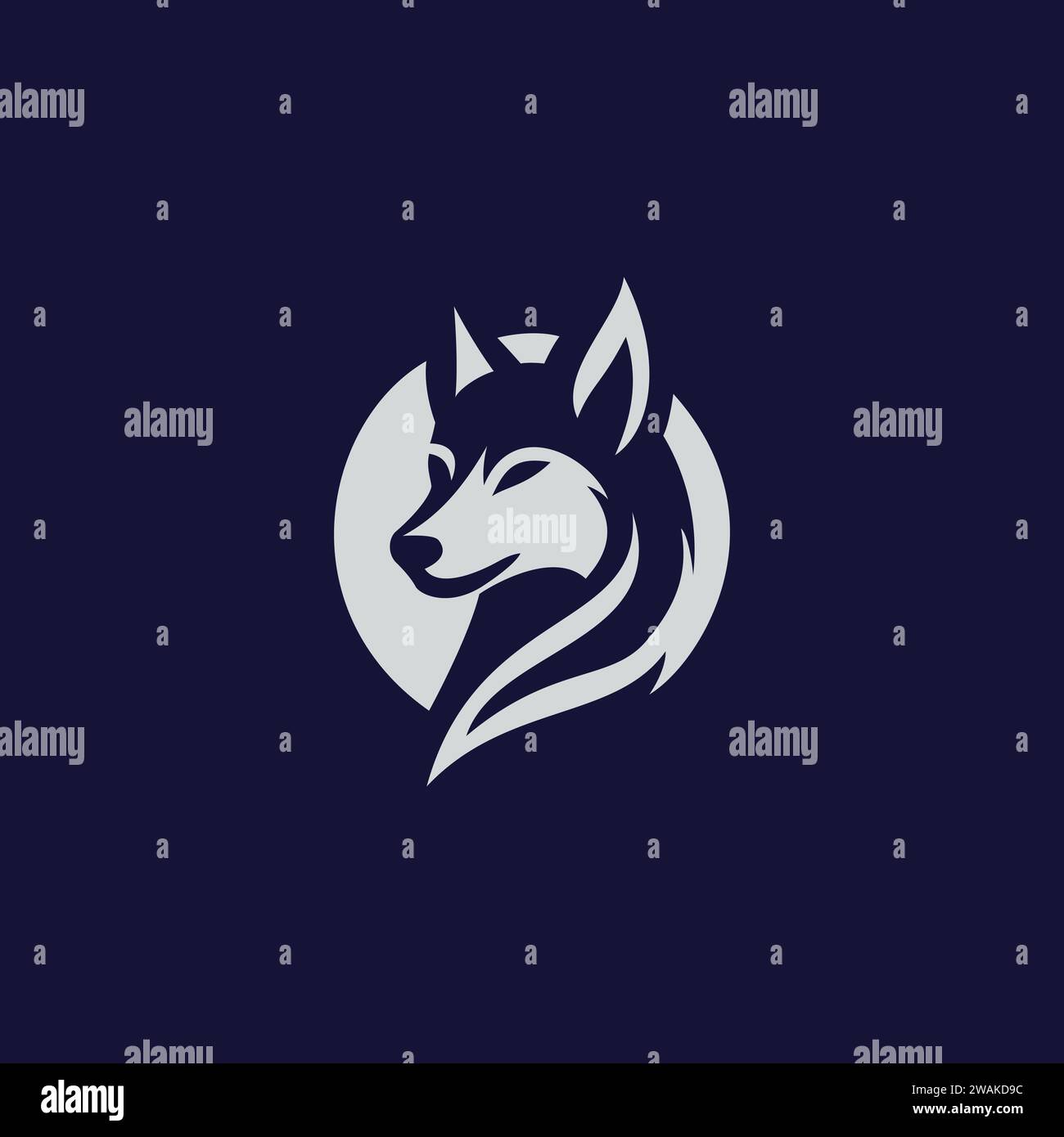 Wolf emblem hi-res stock photography and images - Alamy