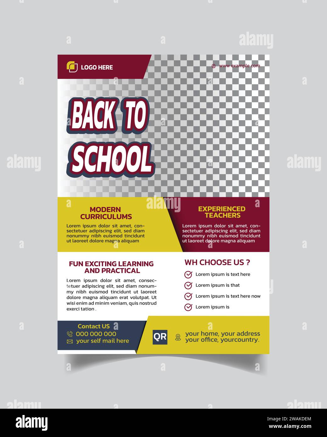 Modern School Flyer Layout and Admission Open Leaflet or Creative ...