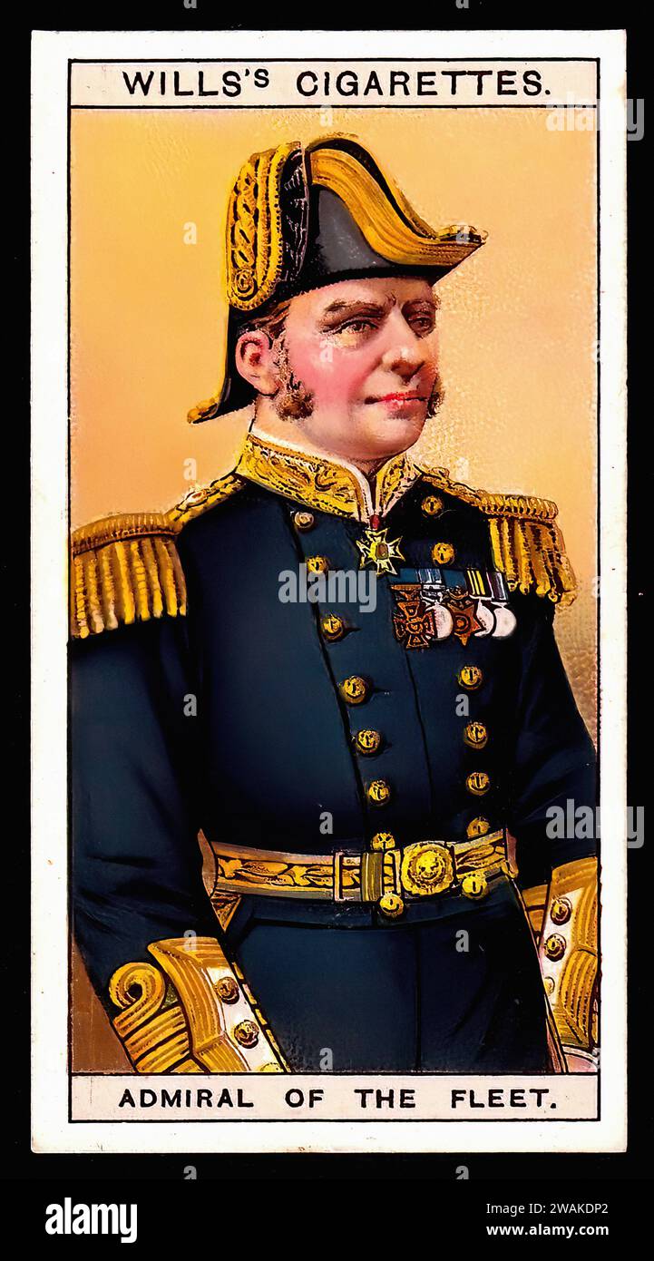 Admiral of the Fleet 00001 - Vintage Cigarette Card Illustration Stock Photo