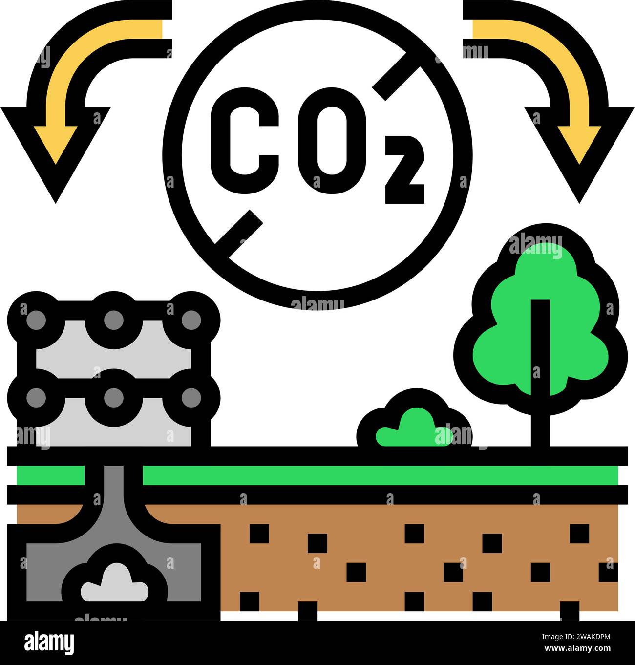 removal carbon color icon vector illustration Stock Vector Image & Art