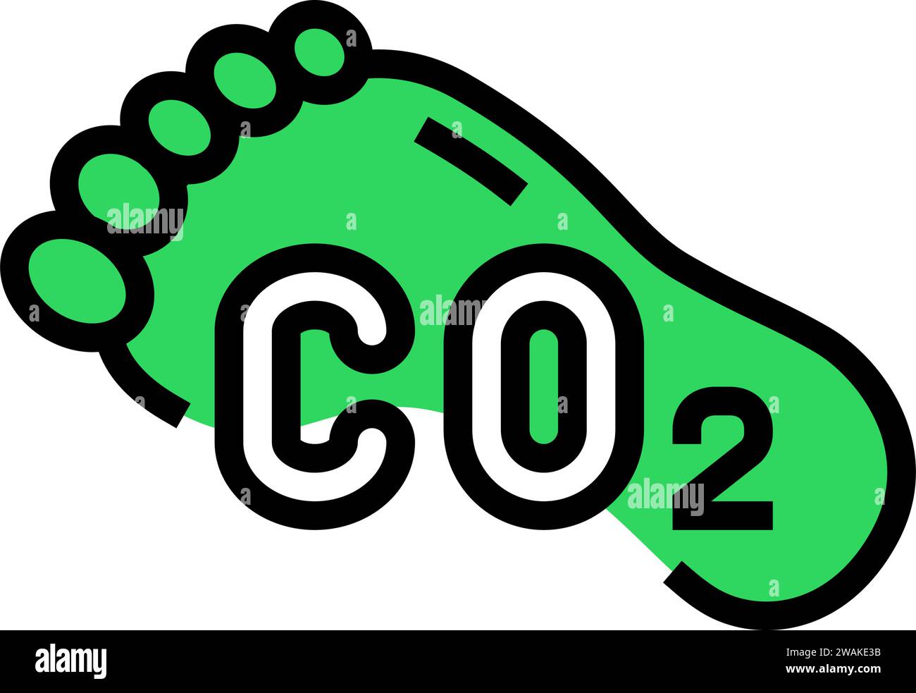 footprint carbon color icon vector illustration Stock Vector Image