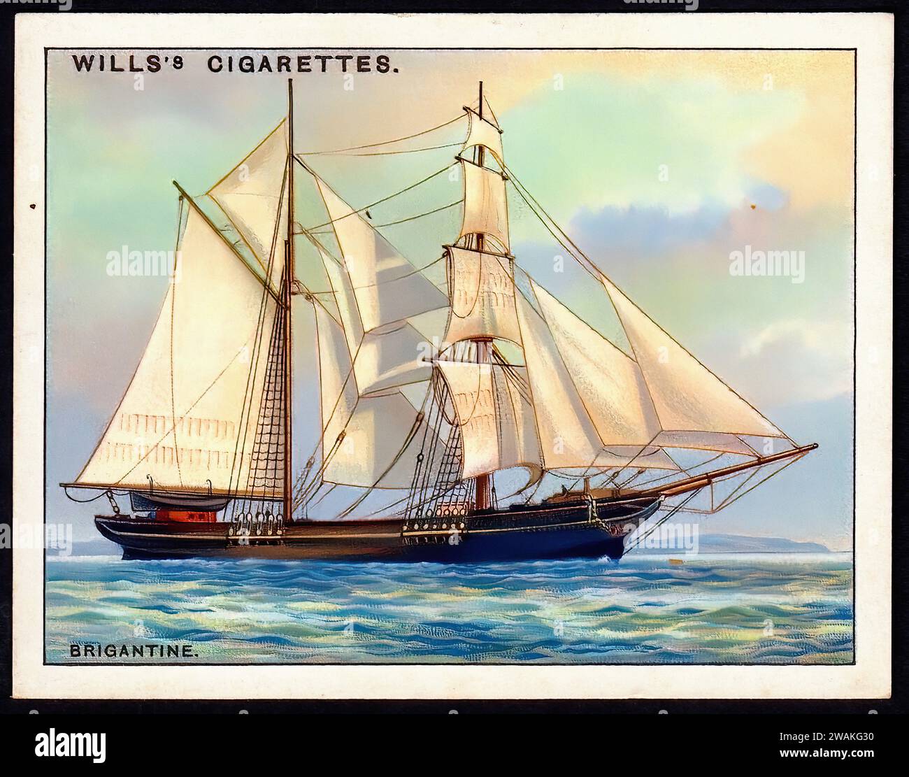 Brigantine Vintage Cigarette Card Illustration Stock Photo Alamy