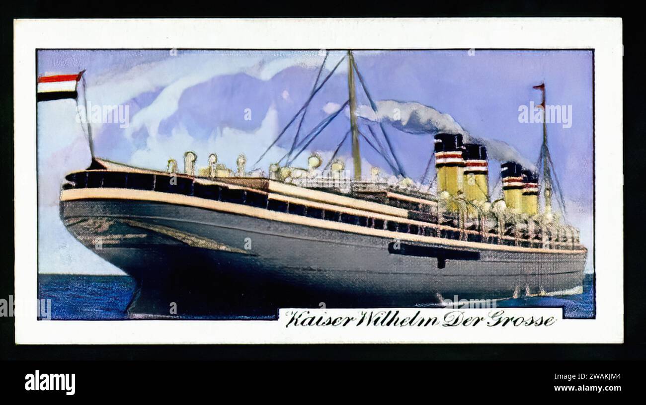 Kaiser Wilhelm Der Grosse - Vintage Cigarette Card Illustration Stock Photo