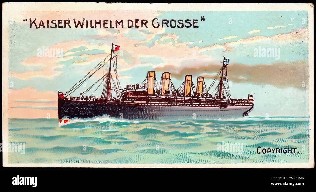 Kaiser Wilhelm Der Grosse 00001 - Vintage Cigarette Card Illustration Stock Photo
