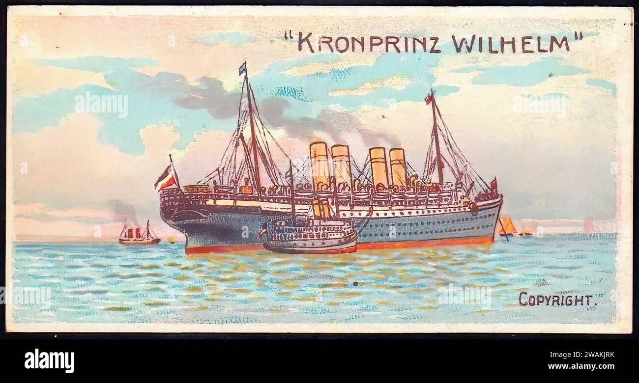 Kronprinz Wilhelm 00001 - Vintage Cigarette Card Illustration Stock Photo