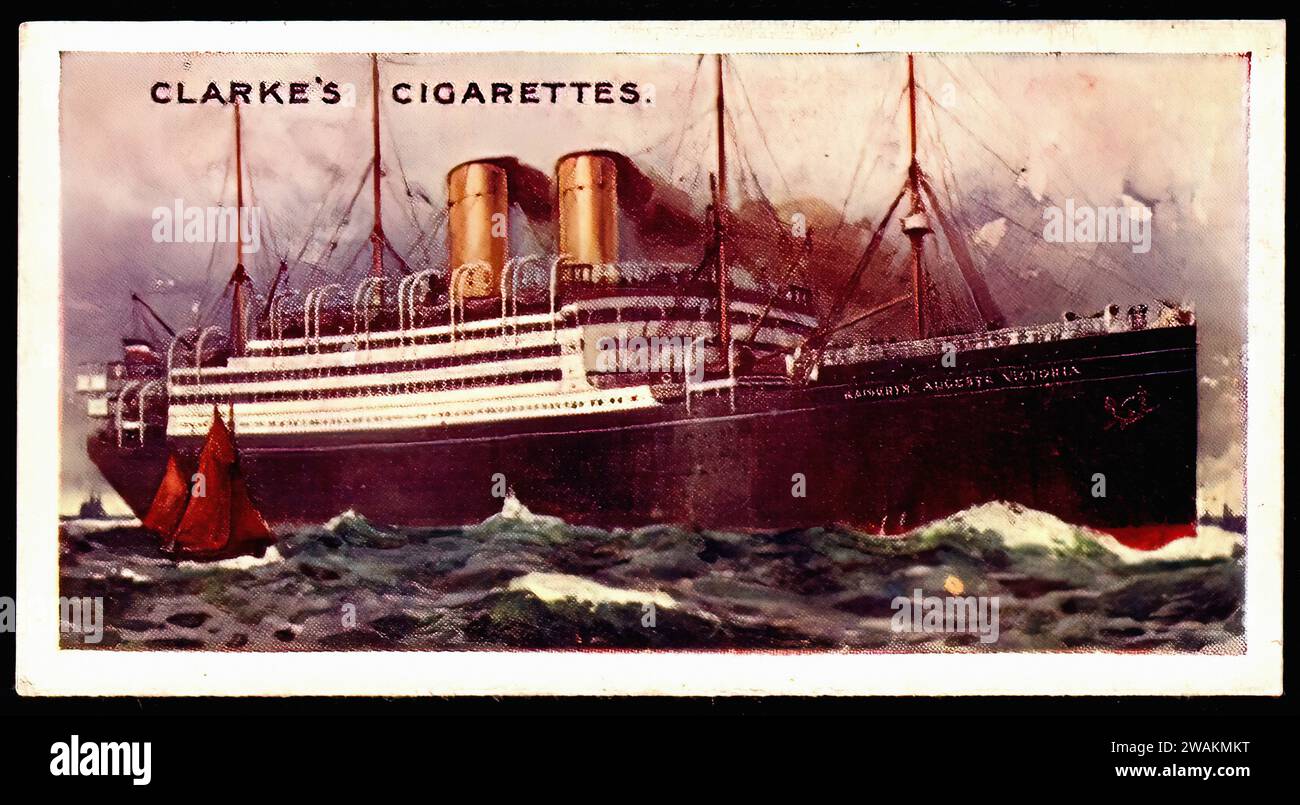 Steamship Kaiserin Auguste Victoria - Vintage Cigarette Card ...