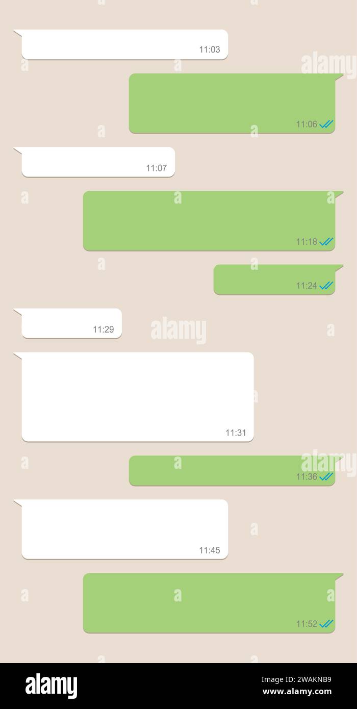 Social network chatting window, Template message bubbles chat, Messenger screen with conversation box. Vector Stock Vector