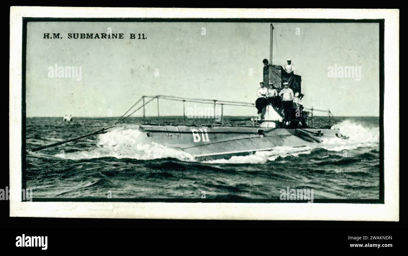 Submarine B11 Vintage Cigarette Card Illustration Stock Photo Alamy