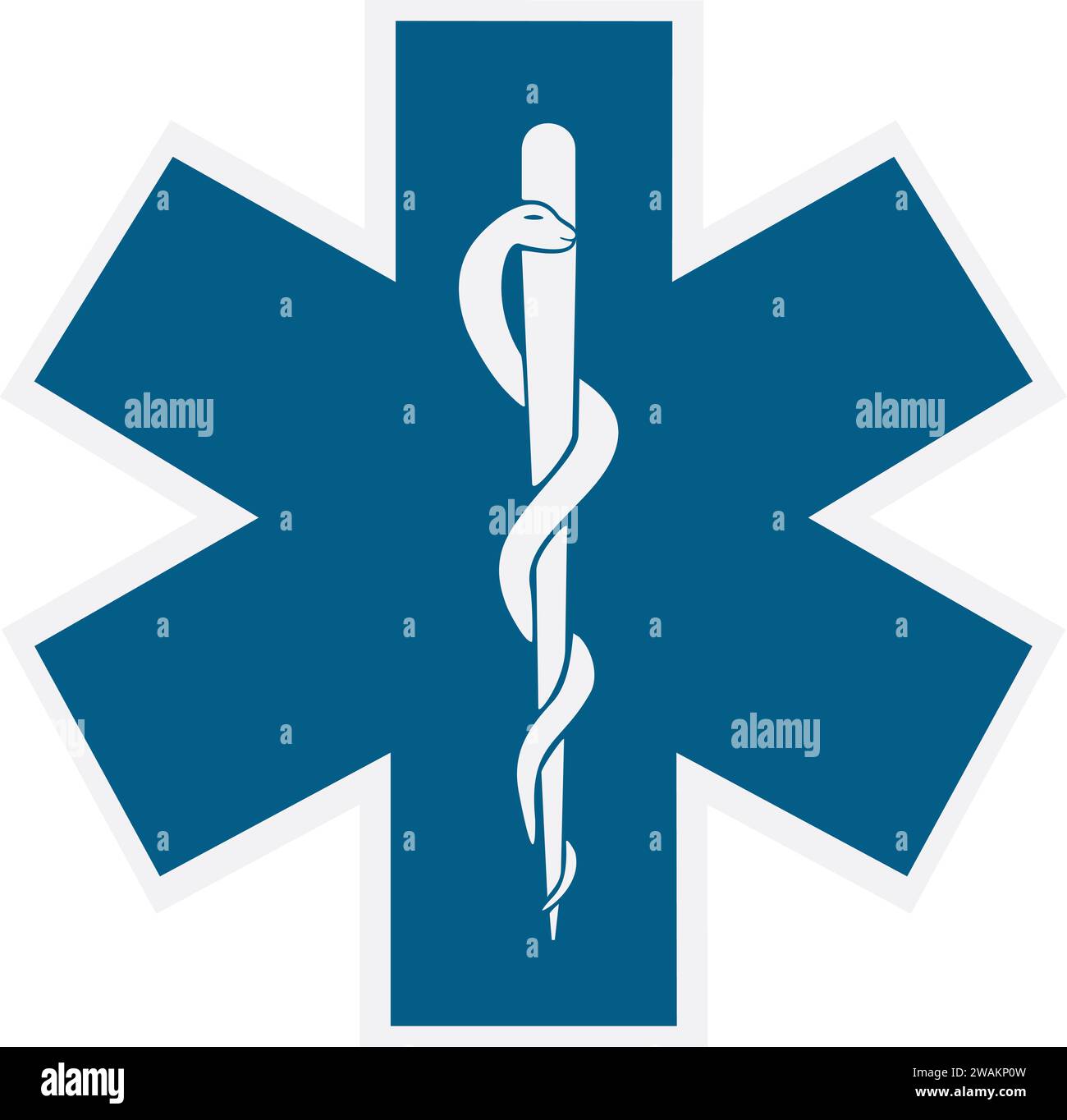 Star of life sign Medical symbol in vector Stock Vector Image & Art